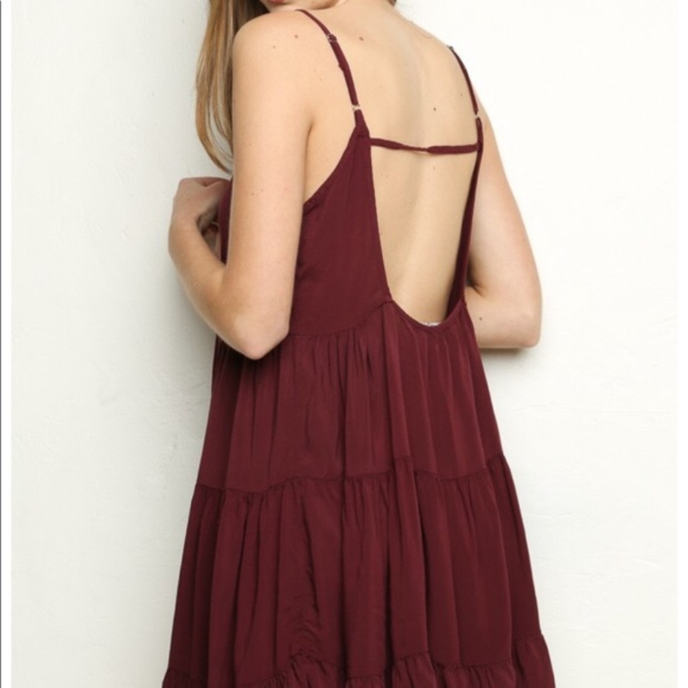 Brandy Melville Jada Dress in Burgundy
